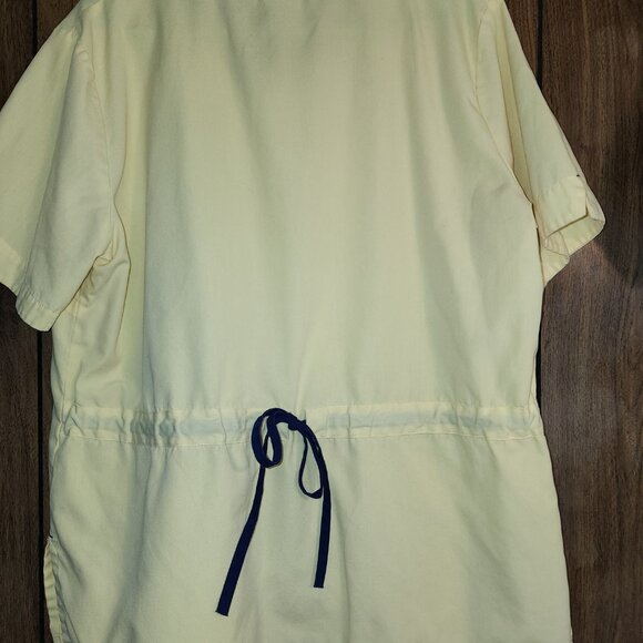 Metroscrubs XL Yellow Scrub Top w/Blue accents - Picture 8 of 9